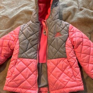 ZeroXposur Pink and Gray Kids Puffer Jacket